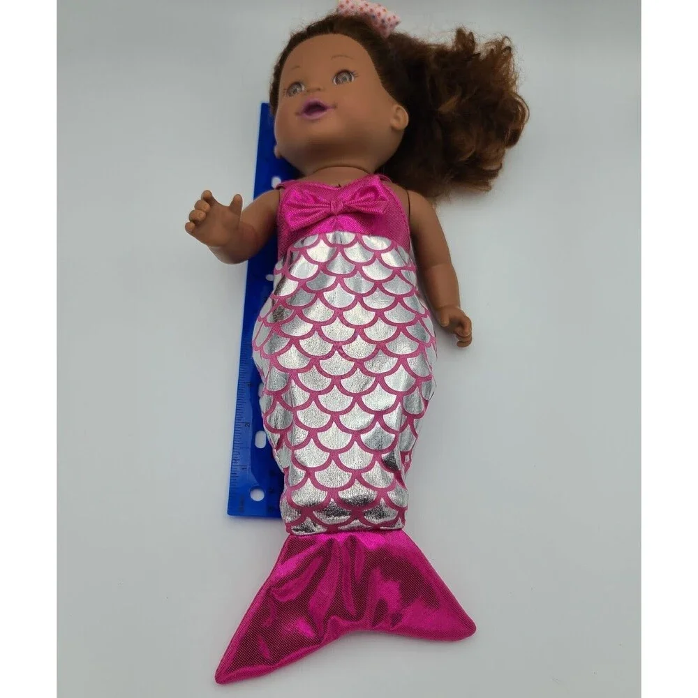 New Adventures Baby Doll Brown Hair Purple Streak Mermaid Dress 2019